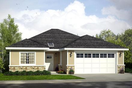 Ranch Traditional Elevation of Plan 41220