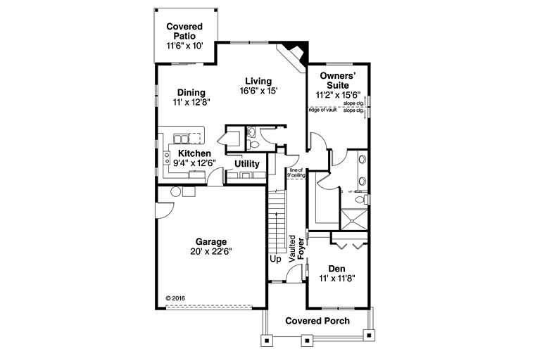 Bungalow Cottage Craftsman Level One of Plan 41221