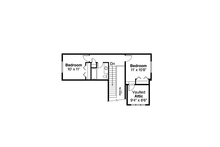 Bungalow Cottage Craftsman Level Two of Plan 41221