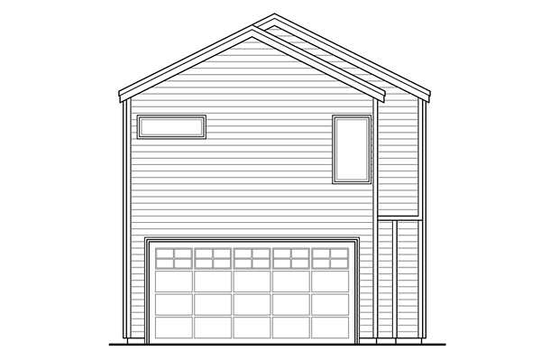 Contemporary Florida Southwest Rear Elevation of Plan 41222