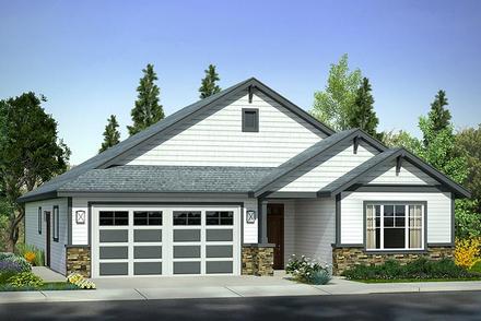 Cottage Country Craftsman Traditional Elevation of Plan 41223