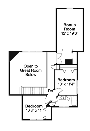 Bungalow Craftsman Traditional Level Two of Plan 41228