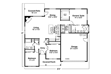 House Plan 41230 First Level Plan