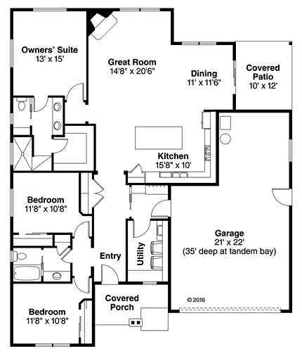 House Plan 41231 First Level Plan