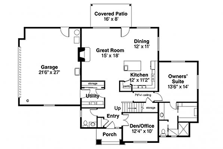 House Plan 41236 First Level Plan