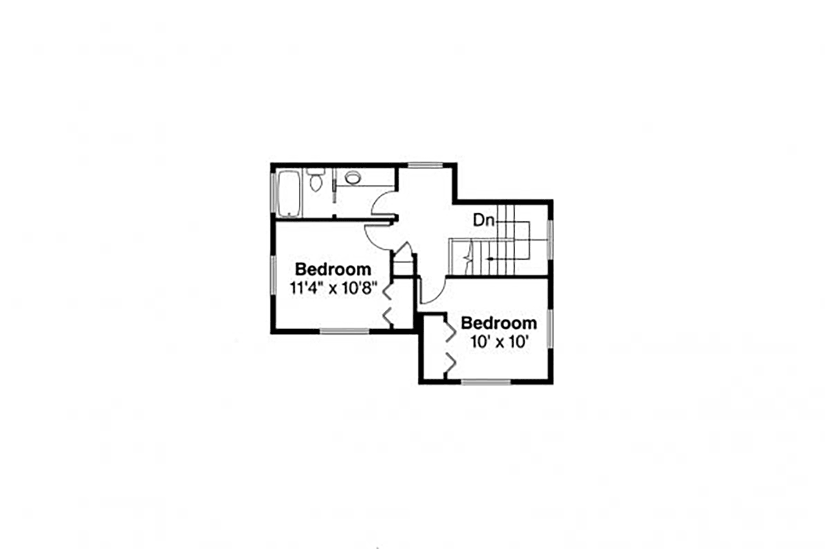 Contemporary Modern Prairie Style Southwest Level Two of Plan 41236