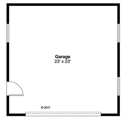 Garage Plan 41242 - 2 Car Garage First Level Plan