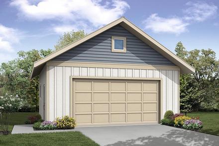 Garage Plan 41242 - 2 Car Garage Elevation