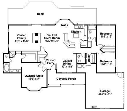 House Plan 41249 First Level Plan