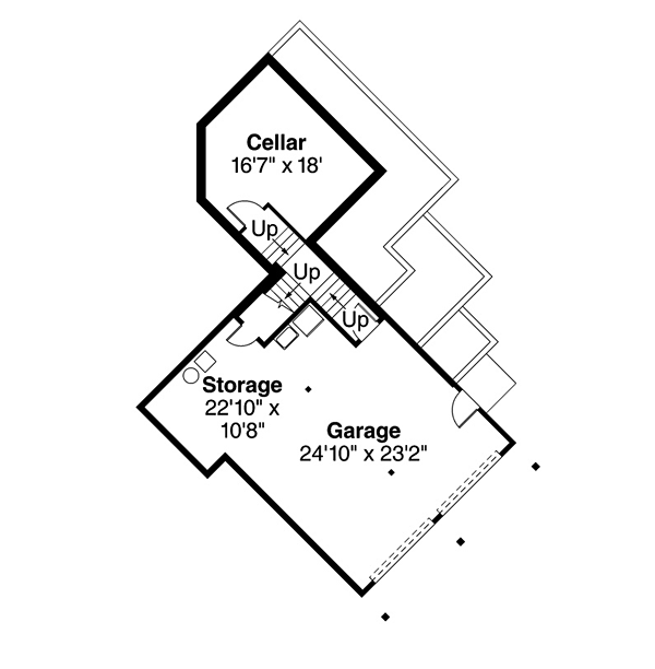 Contemporary European Mediterranean Tuscan Lower Level of Plan 41254