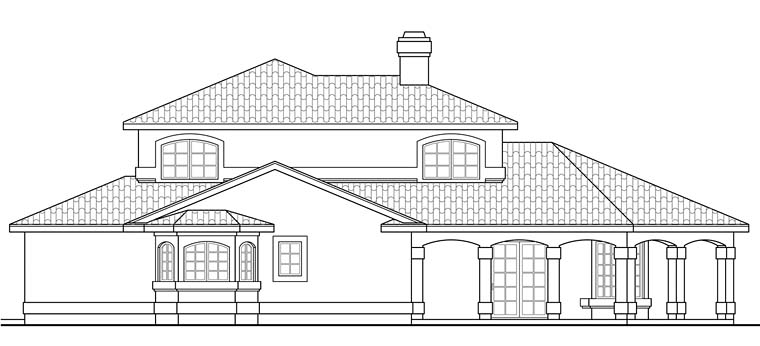 Florida, Mediterranean, Southwest Plan with 1998 Sq. Ft., 2 Bedrooms, 3 Bathrooms Picture 2