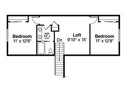 House Plan 41257 Second Level Plan