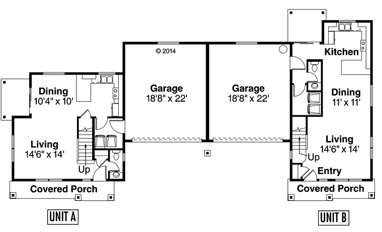 Contemporary Cottage Country Level One of Plan 41260