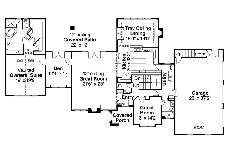 Country Southern Traditional Level One of Plan 41266