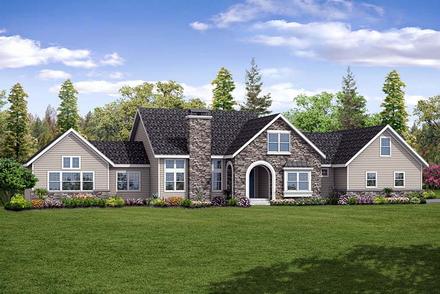 Country Southern Traditional Elevation of Plan 41266