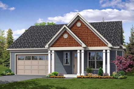 Bungalow Contemporary Cottage Traditional Elevation of Plan 41269