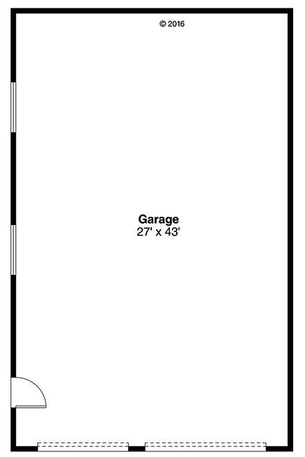 Traditional 3 Car Garage Plan 41274, RV Storage First Level Plan