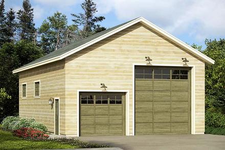 Garage Plan 41274 - 3 Car Garage Elevation