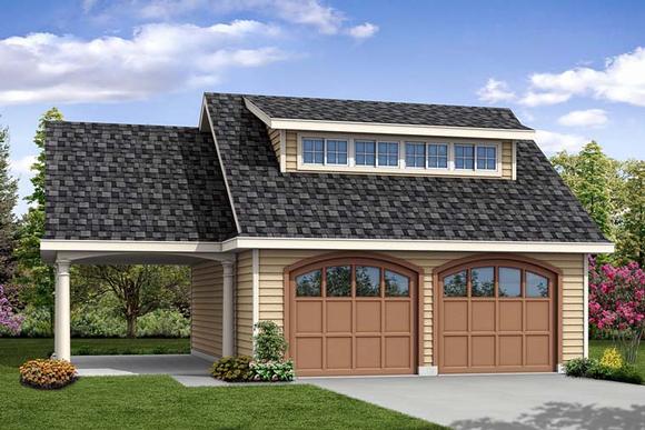 Garage Plan 41275 - 3 Car Garage Elevation