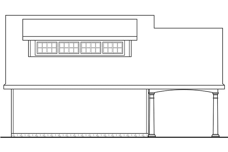 Contemporary Rear Elevation of Plan 41275