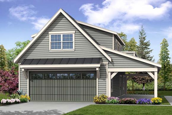 Garage Plan 41277 - 2 Car Garage Elevation