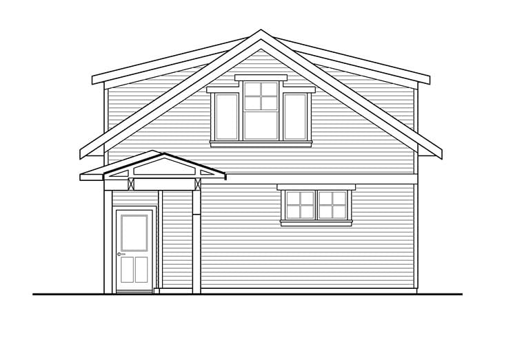 Traditional Rear Elevation of Plan 41281