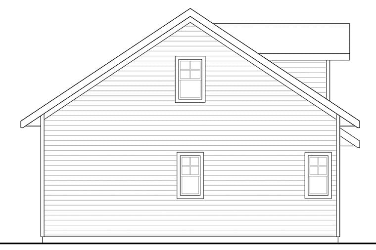 Country Craftsman Southern Traditional Rear Elevation of Plan 41292