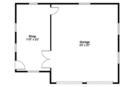 Garage Plan 41293 - 2 Car Garage First Level Plan