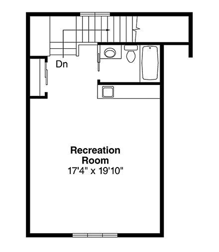 Garage Plan 41294 - 2 Car Garage Apartment Second Level Plan