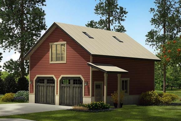 Garage Plan 41294 - 2 Car Garage Apartment Elevation