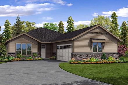 Ranch Traditional Elevation of Plan 41299