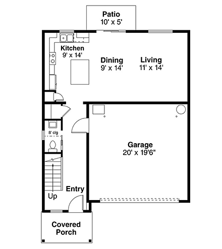 House Plan 41304 First Level Plan