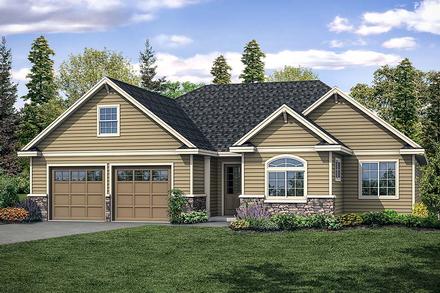 Ranch Traditional Elevation of Plan 41307