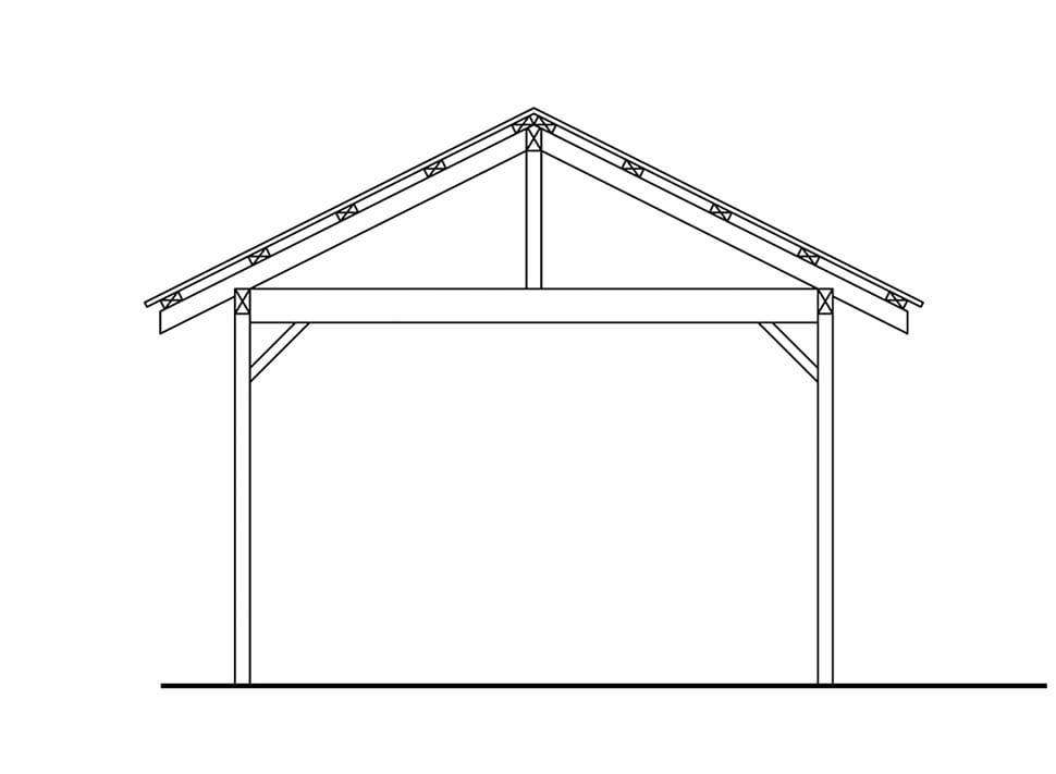 Country Rear Elevation of Plan 41309