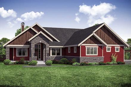 Craftsman Traditional Elevation of Plan 41311