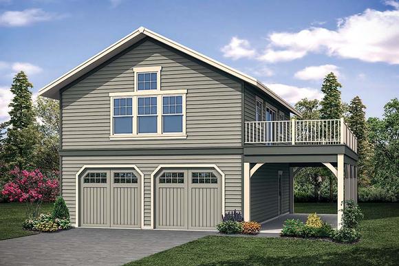 Garage Plan 41315 - 2 Car Garage Apartment Elevation