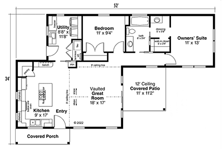 House Plan 41317 First Level Plan