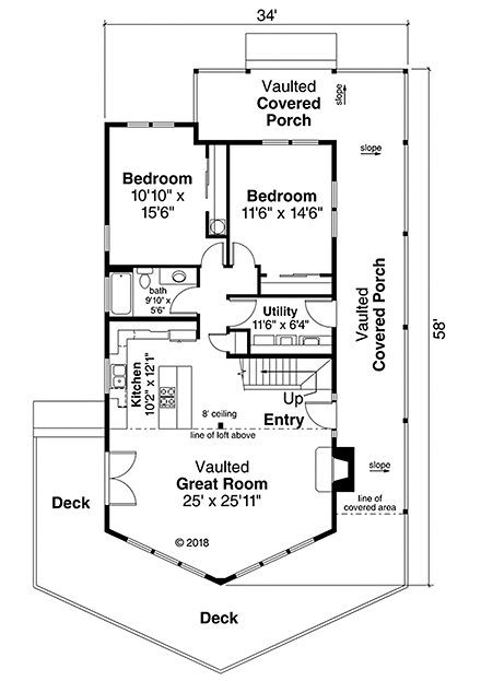 House Plan 41319 First Level Plan