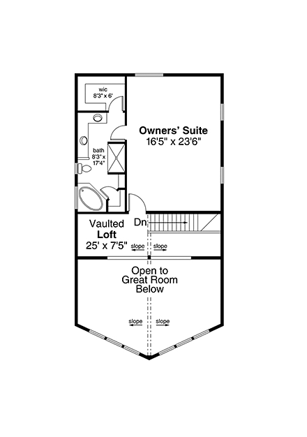 House Plan 41319 Second Level Plan