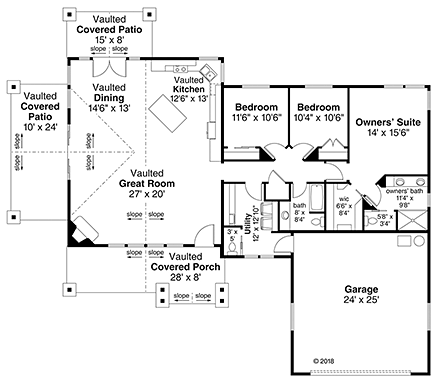 House Plan 41320 First Level Plan