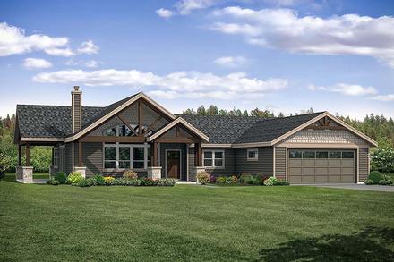 Craftsman Ranch Traditional Elevation of Plan 41320