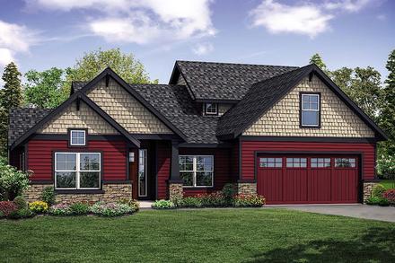 Country Craftsman Traditional Elevation of Plan 41323