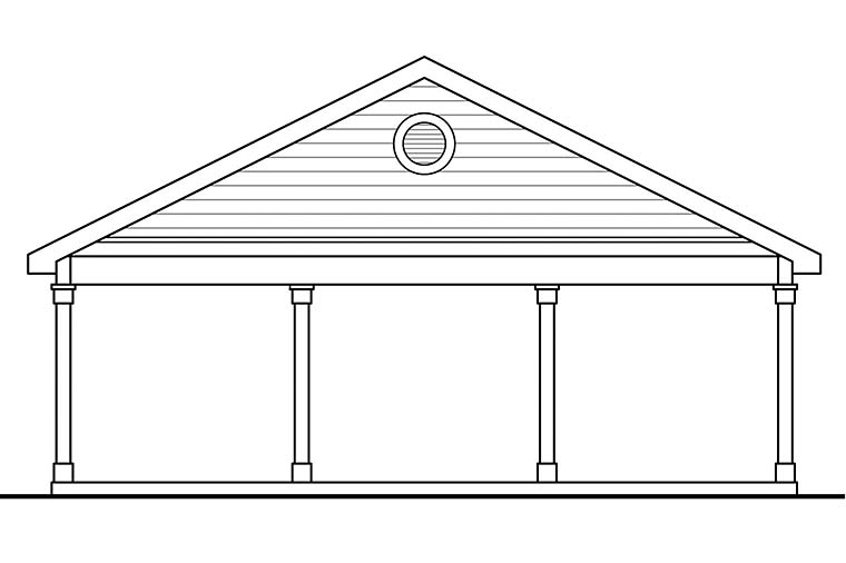 Traditional Rear Elevation of Plan 41326