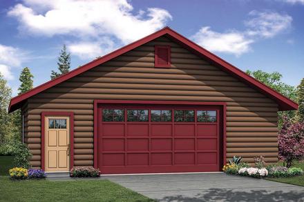 Garage Plan 41327 - 2 Car Garage Elevation