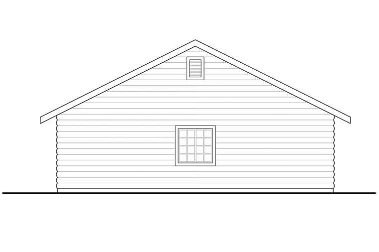 Cottage Rear Elevation of Plan 41327