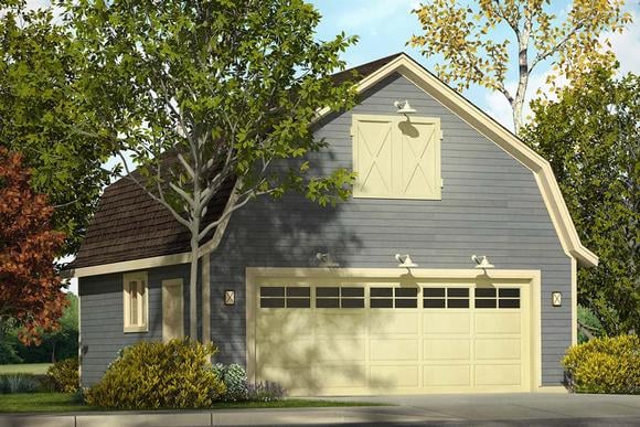 Garage Plan 41328 - 2 Car Garage Elevation