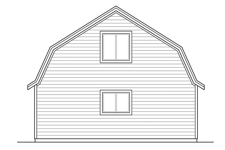 Country Rear Elevation of Plan 41328