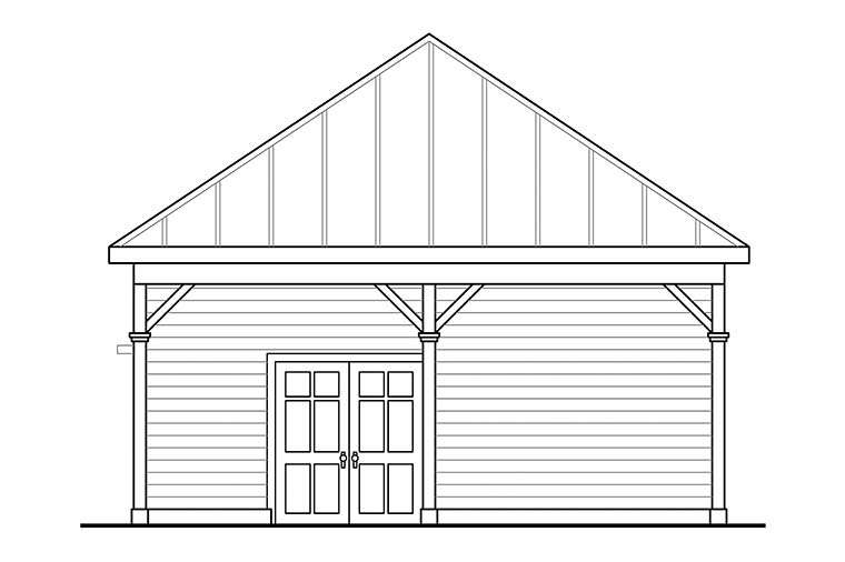 Country Rear Elevation of Plan 41329