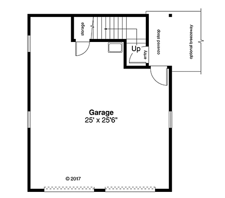 Garage Plan 41330 - 2 Car Garage First Level Plan