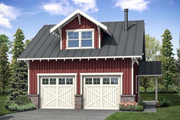 Garage Plan 41330 - 2 Car Garage Elevation